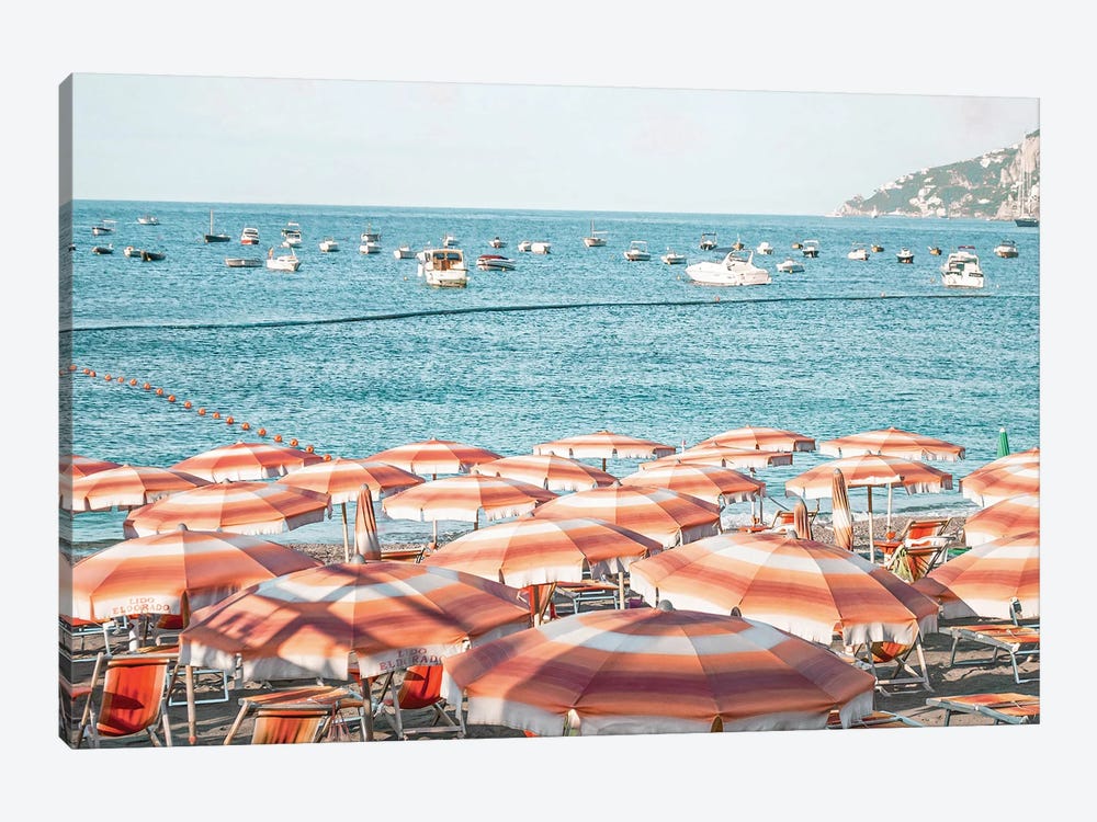 Amalfi Coast Beach Scene by Grace Digital Art Co 1-piece Canvas Print