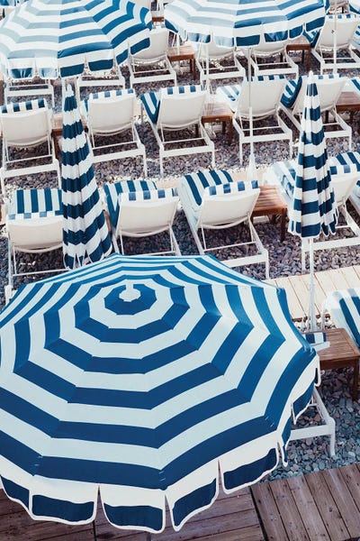 Striped Beach Umbrellas by Grace Digital Art Co multi panel art