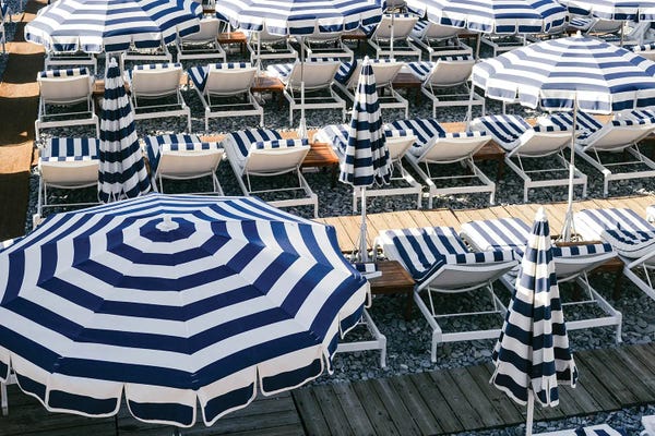 Umbrellas: The Riviera Umbrellas by Grace Digital Art Co