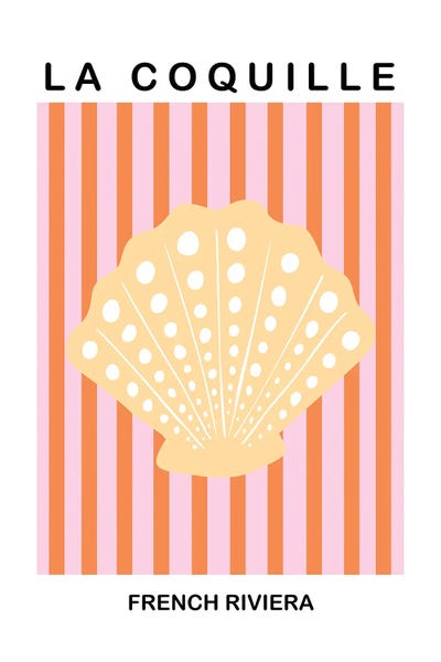 Grace Digital Art Co: French Riviera Clam Shell by Grace Digital Art Co