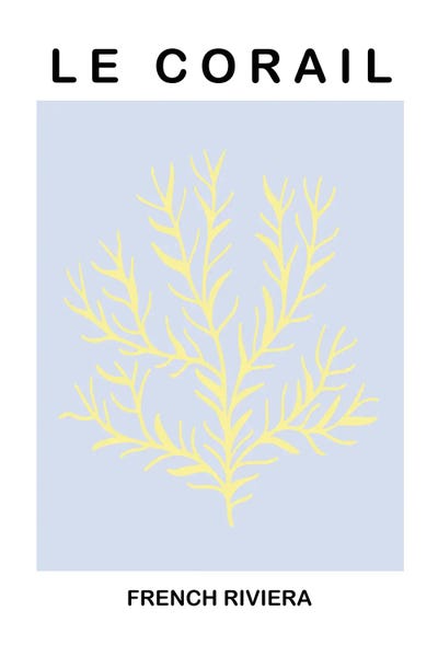 Grace Digital Art Co: French Riviera Coral by Grace Digital Art Co