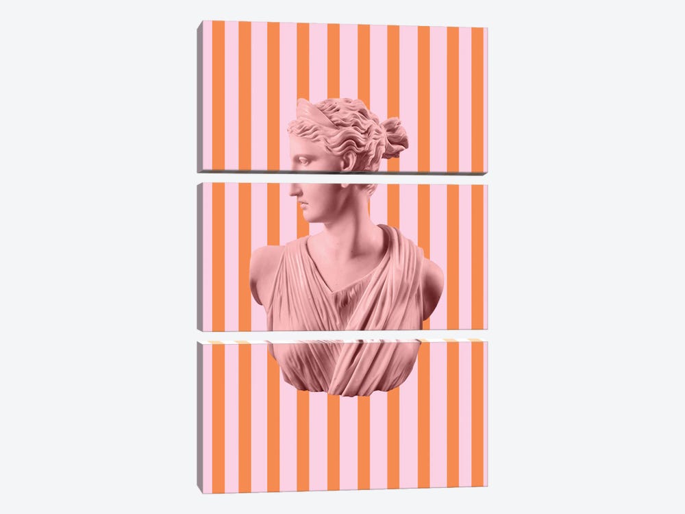 Pink And Orange Goddess by Grace Digital Art Co 3-piece Canvas Artwork