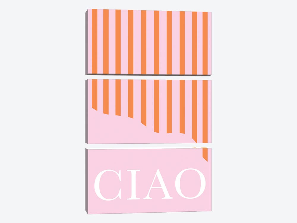 Striped Ciao by Grace Digital Art Co 3-piece Art Print
