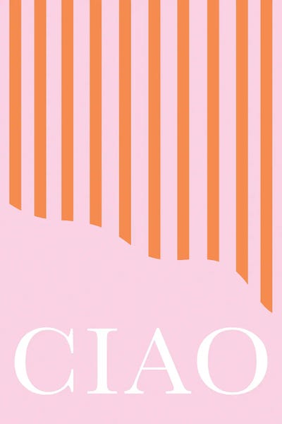 Grace Digital Art Co: Striped Ciao by Grace Digital Art Co