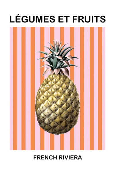Stripes: Riviera Pineapple by Grace Digital Art Co