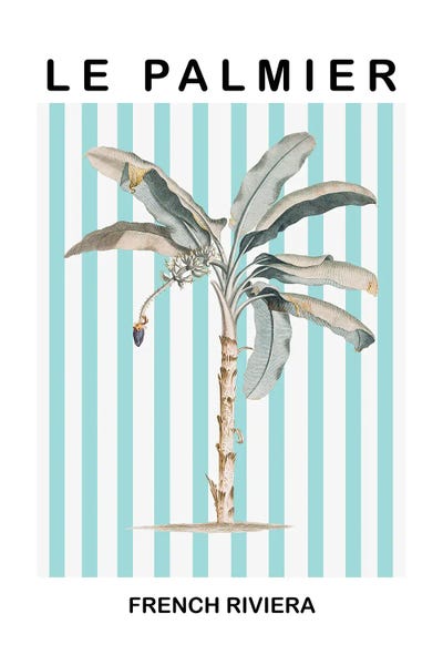 Grace Digital Art Co: Striped Riviera Palm Tree by Grace Digital Art Co