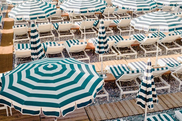 Striped Beach Umbrellas III