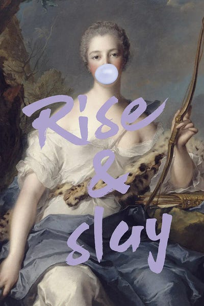 Digital Lavender Rise And Slay by Grace Digital Art Co metal wall art