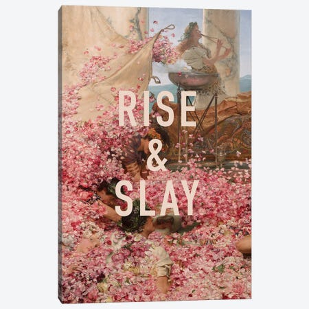 Rise And Slay Roses Canvas Print #RAB585} by Grace Digital Art Co Canvas Artwork
