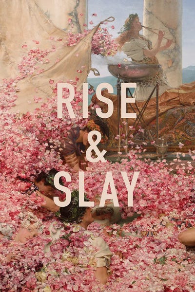 Grace Digital Art Co: Rise And Slay Roses by Grace Digital Art Co