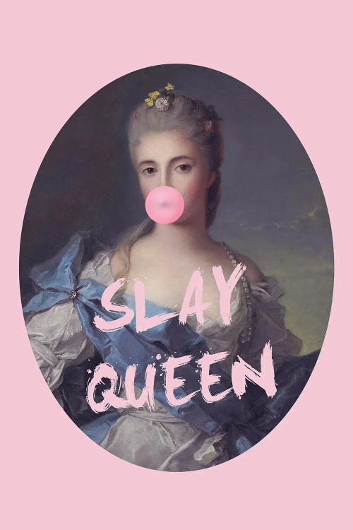 Pink Bubble-Gum Slay Queen by Grace Digital Art Co wall art