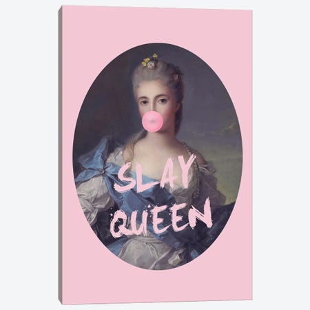 Pink Bubble-Gum Slay Queen Canvas Print #RAB586} by Grace Digital Art Co Canvas Wall Art