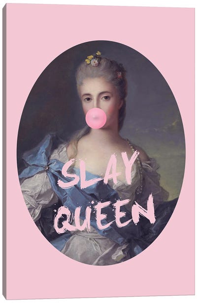 Pink Bubble-Gum Slay Queen Canvas Art Print - Grace Digital Art Co