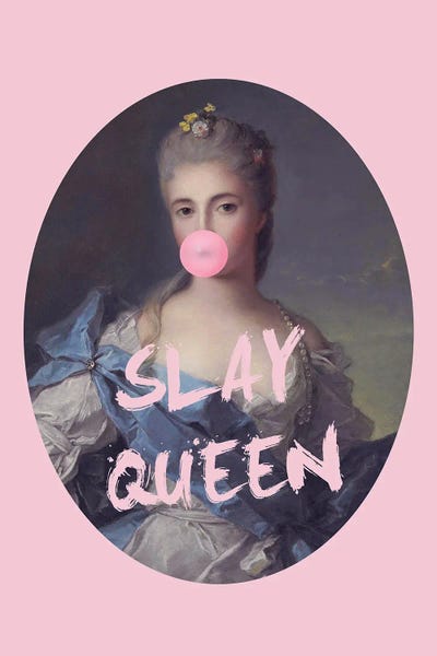 Crude Humor: Pink Bubble-Gum Slay Queen by Grace Digital Art Co