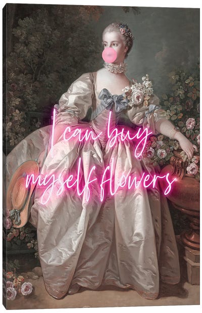 Buy Myself Flowers I Canvas Art Print - Grace Digital Art Co