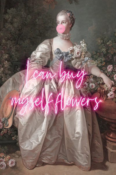 Grace Digital Art Co: Buy Myself Flowers I by Grace Digital Art Co