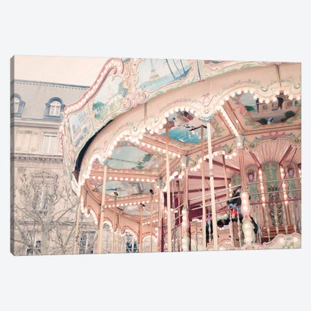 Parisian Carousel Canvas Print #RAB58} by Grace Digital Art Co Art Print