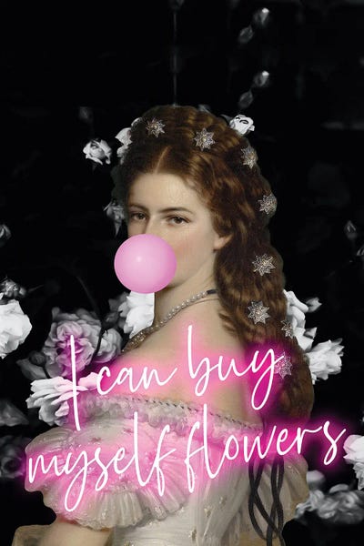 Crude Humor: Empress Sisi Flowers by Grace Digital Art Co