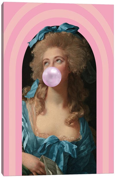 Pink Arch Lady Canvas Art Print - Grace Digital Art Co