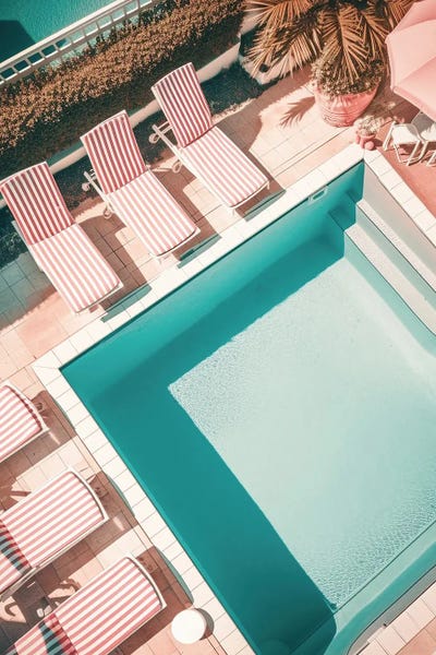 Grace Digital Art Co: Pink Swimming Pool by Grace Digital Art Co