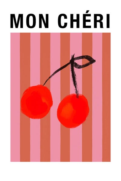 Mon Cheri Stripes by Grace Digital Art Co canvas print