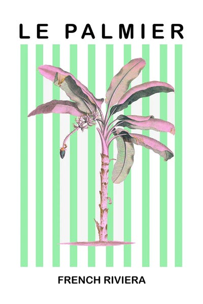 Grace Digital Art Co: Green Striped Palm by Grace Digital Art Co
