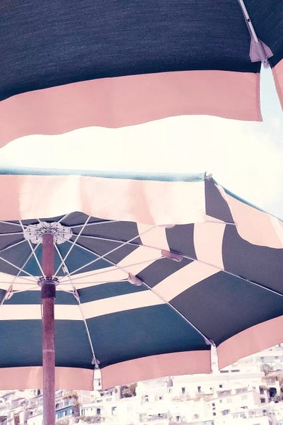 Grace Digital Art Co: Positano Pink Umbrella II by Grace Digital Art Co