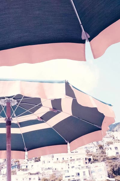 Grace Digital Art Co: Positano Umbrella Pink by Grace Digital Art Co