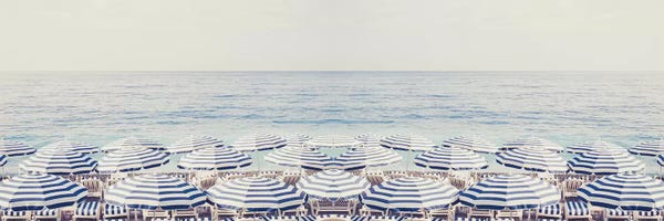 Umbrellas: Riviera Dreaming Panorama by Grace Digital Art Co