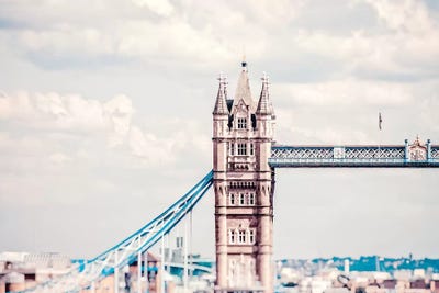 Tower Bridge Morning by Grace Digital Art Co metal wall art