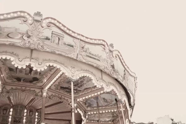 Amusement Parks: Carousel Belle Epoque Pale by Grace Digital Art Co