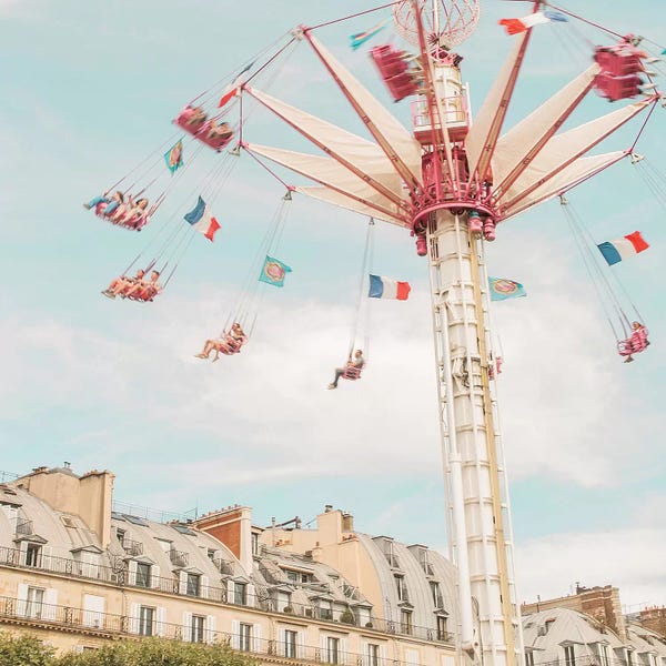 Amusement Parks: Paris Swings by Grace Digital Art Co