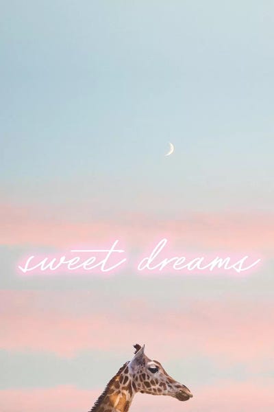 Giraffes: Giraffe Dreams by Grace Digital Art Co