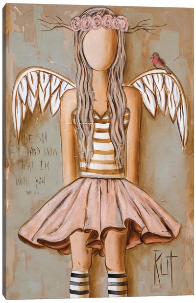 Be Still And Know Canvas Art Print - Angel Art
