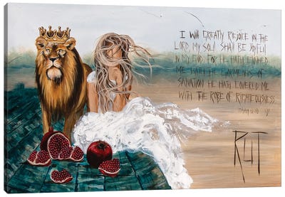 I Will Greatly Rejoice Canvas Art Print - Lion Art