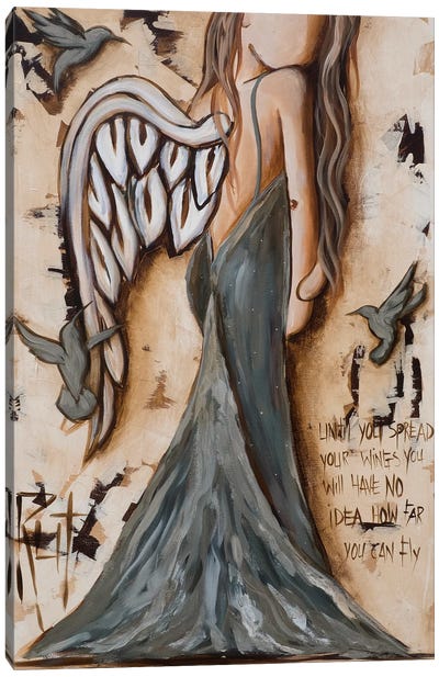 Spread your Wings Canvas Art Print - Angel Art