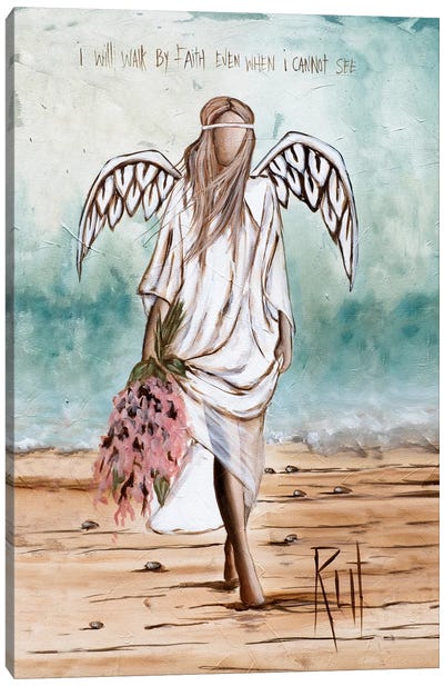 Walk By Faith Canvas Art Print - Angel Art