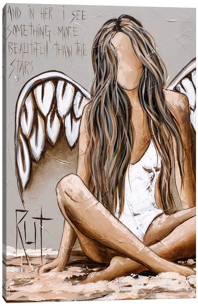 And In Her I See Canvas Art Print - Angel Art