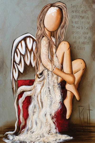 Large Art for Bedroom - Canvas Prints: There Is Strength In Her by Ruth's Angels