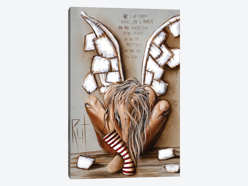 She Is Not Broken by Ruth's Angels 1-piece Canvas Art