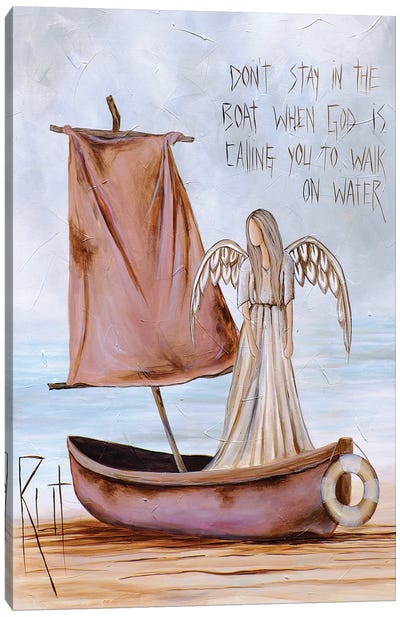 Don't Stay In The Boat Canvas Art Print - Faith Art