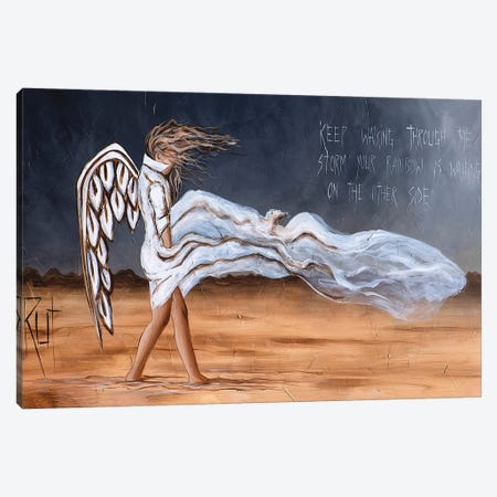 Keep Walking Through The Storm Canvas Print #RAC41} by Ruth's Angels Canvas Print