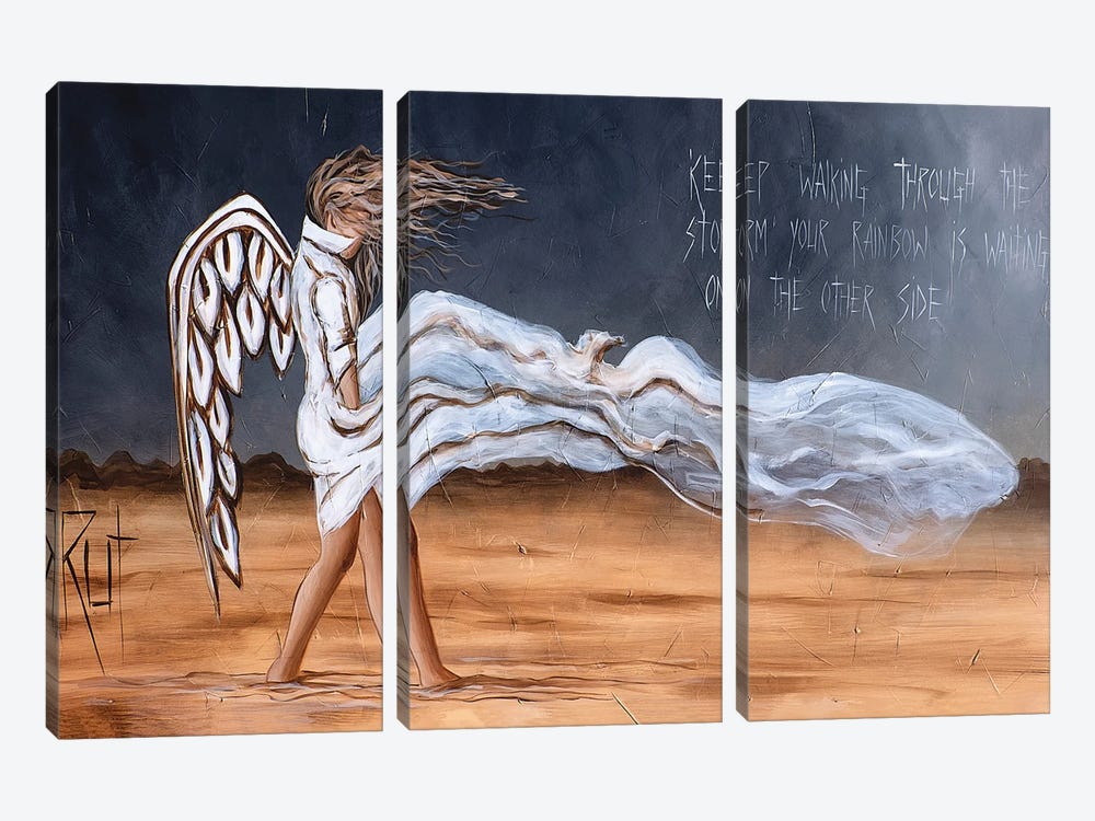 Keep Walking Through The Storm by Ruth's Angels 3-piece Canvas Artwork