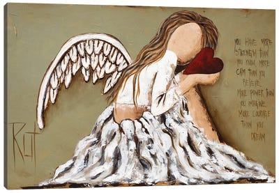 You Have More Strength Canvas Art Print - Angel Art