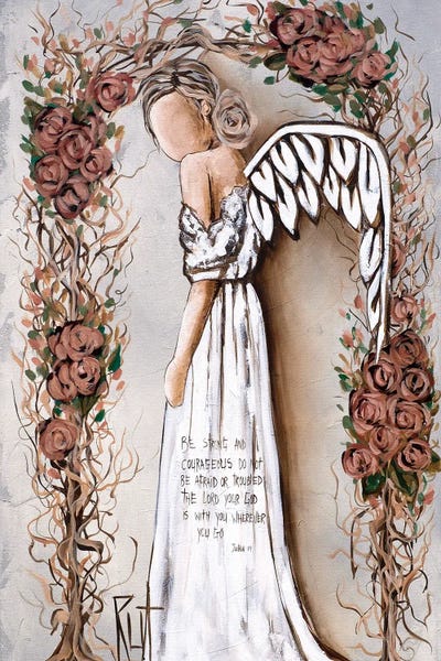 Shabby Chic Décor: Be Strong And Courageous by Ruth's Angels