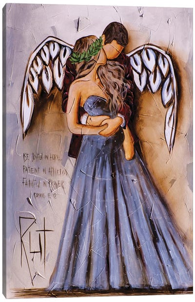 Be Joyful In Hope Canvas Art Print - Angel Art