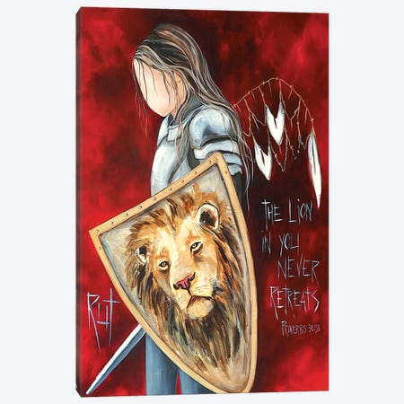 The Lion In You Canvas Print #RAC54} by Ruth's Angels Art Print