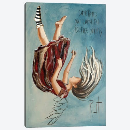 Sometimes You Gotta Fall Canvas Print #RAC60} by Ruth's Angels Canvas Print