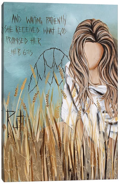 And Waiting Patiently Canvas Art Print - Grass Art