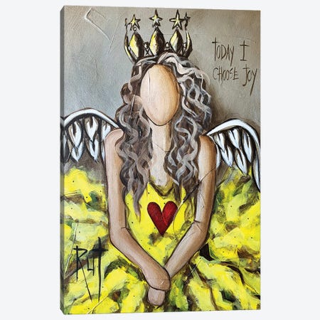 Today I Choose Joy Canvas Print #RAC65} by Ruth's Angels Canvas Wall Art